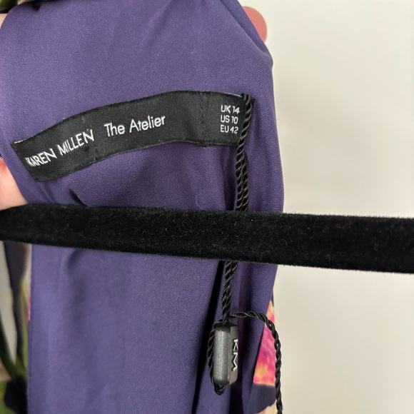 Karen Millen The Atelier High Neck Sleeveless Floral Jumpsuit Size 14 - Picture 2 of 10